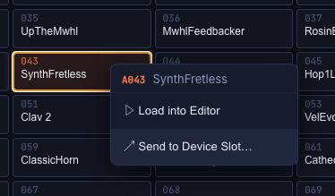 Patch selection interface